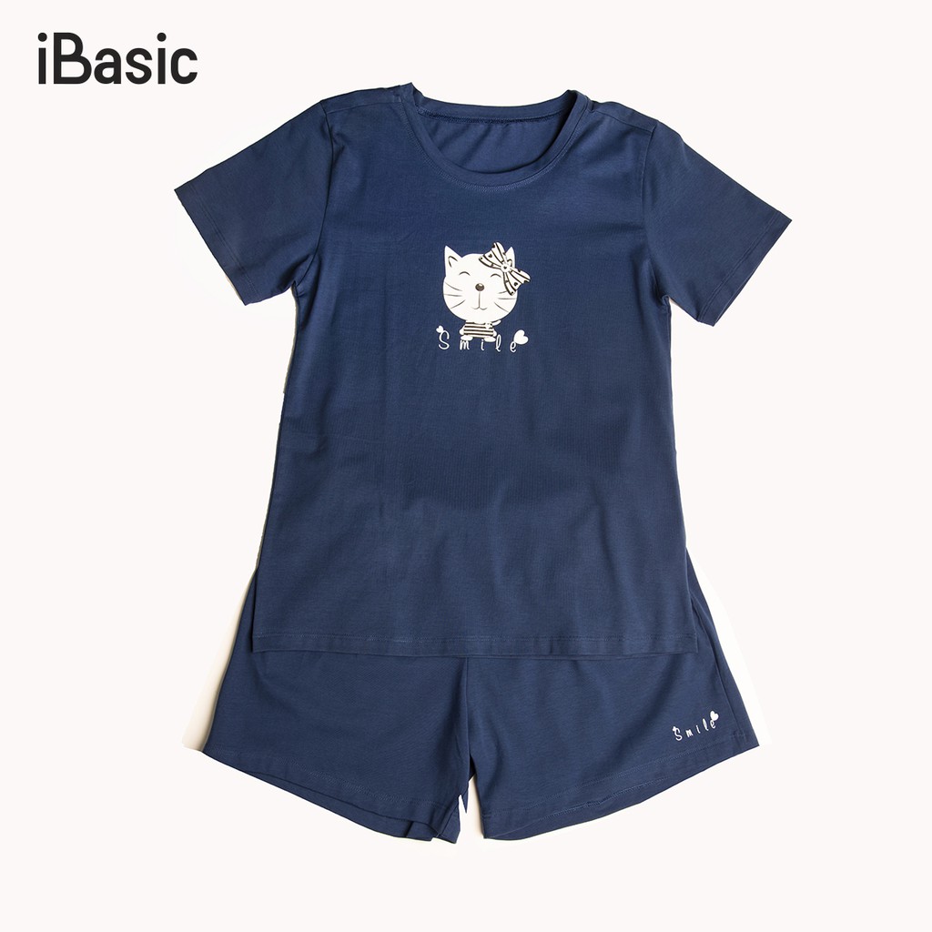 [Mã WABRMINI1 giảm 10% tối đa 30k đơn 99k] Bộ mặc nhà T-shirt iBasic HOMY029