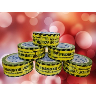 (1 Cây) Băng Keo Hàng Dễ Vỡ Màu Vàng Thiên An – Băng Keo Cảnh Báo, Keo Dán Đóng Thùng Carton