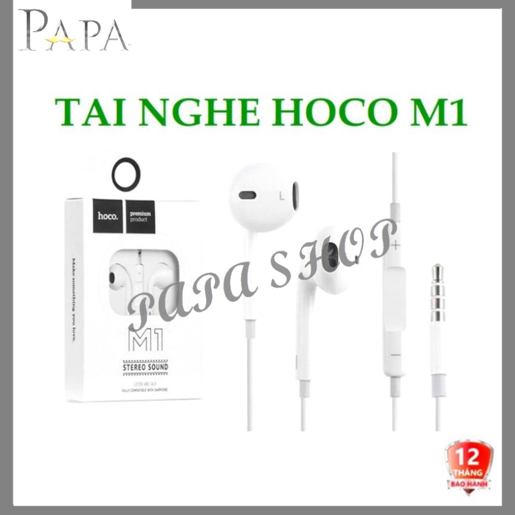 🌟SALE KHỦNG🌟 💎CHÍNH HÃNG💎Tai Nghe Hoco M1 Jack 3.5 mm - Hỗ trợ mic đàm thoại - Âm bass trầm và sâu - Loại mới Gen 2 