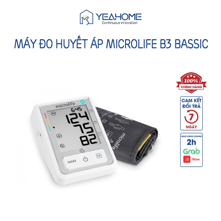 Máy đo huyết áp MICROLIFE B3 Basic công nghệ MAM thông minh đo 2 lần - BH 5 năm