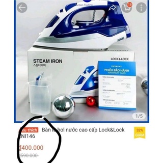 Bàn ủi hơi nước lock and lock hàng tặng sữa vinamil