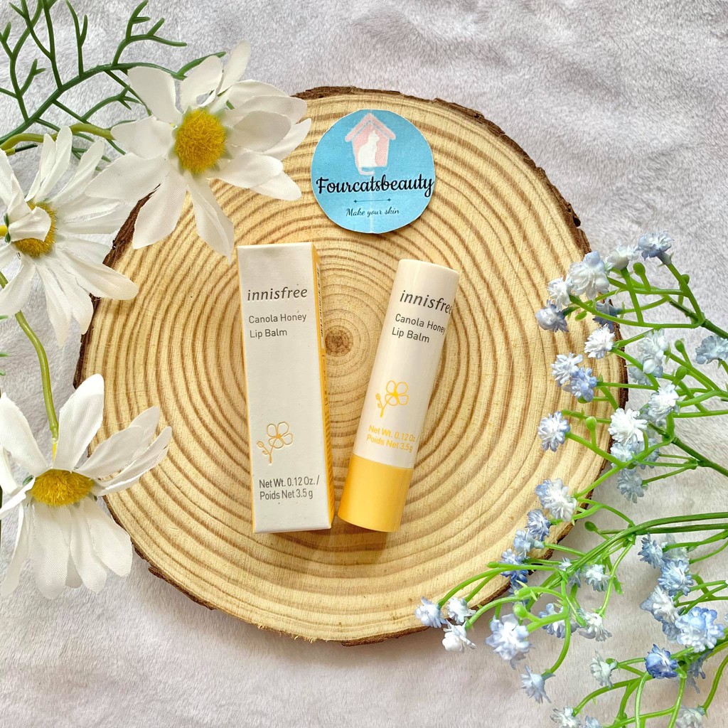 Son Dưỡng Môi Chiết Xuất Từ Mật Ong Và Hoa Cải Giúp Dưỡng Ẩm Môi, Chống Nứt Nẻ Innisfree Canola Honey Lip Balm