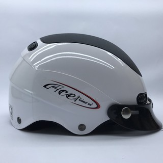Nón bảo hiểm nửa đầu chính hãng - GRS A102T - trắng line đen