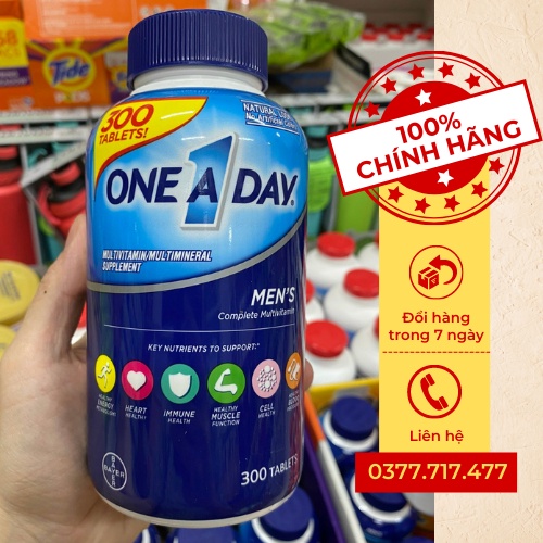 Viên Uống One A Day Men's Multivitamin Health Formula 300 viên - Hàng chính hãng Mỹ - [Ship Nhanh + Date xa]