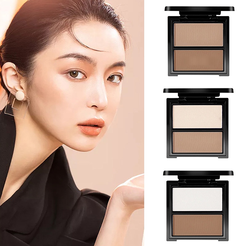 Bảng phấn mắt NOVO hai màu độ bóng cao chống thấm nước không dễ phai màu tự nhiên | BigBuy360 - bigbuy360.vn