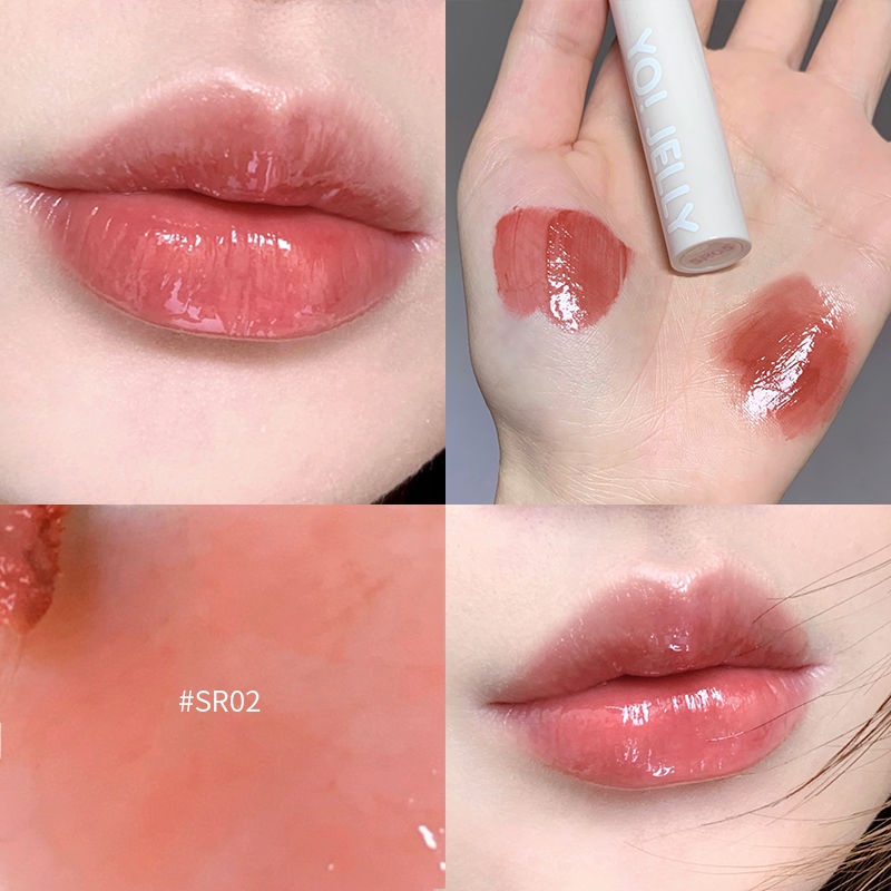 [T-Girl]10 Colors Watering Glossy Lipstick Long Lasting Makeup Moisturizing Lip Care Lip Gloss INS Hot Glossy Lip Makeup