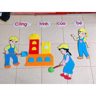 Trang trí góc xây dựng bằng nỉ