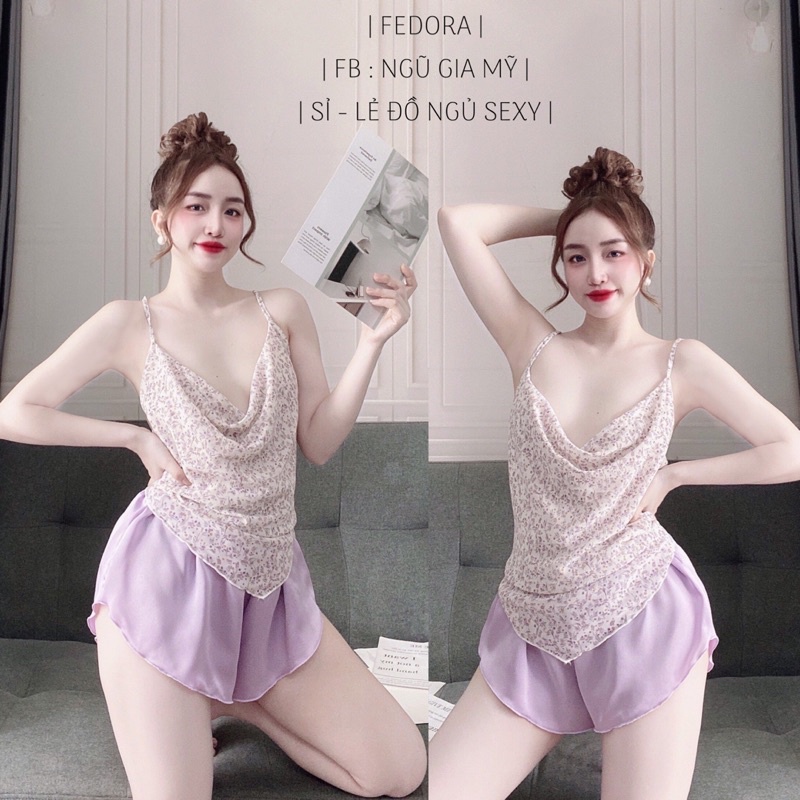Đồ Ngủ Sexy 😍Freeship😍 Đồ bộ ngủ 2 dây cổ đổ quyến rũ  freesize 40-60kg | BigBuy360 - bigbuy360.vn