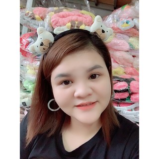 Băng Đô Cài Tóc 2 Gấu Nơ