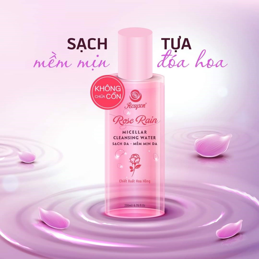 nước tẩy trang rosy toner hoa hồng cân bằng da rosy