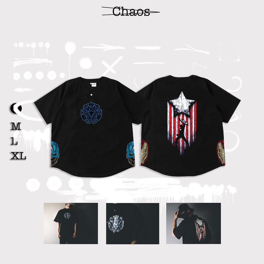 Áo Bóng Chày Marvel Thời Trang | Chaos - Form Á, oversize, Cotton