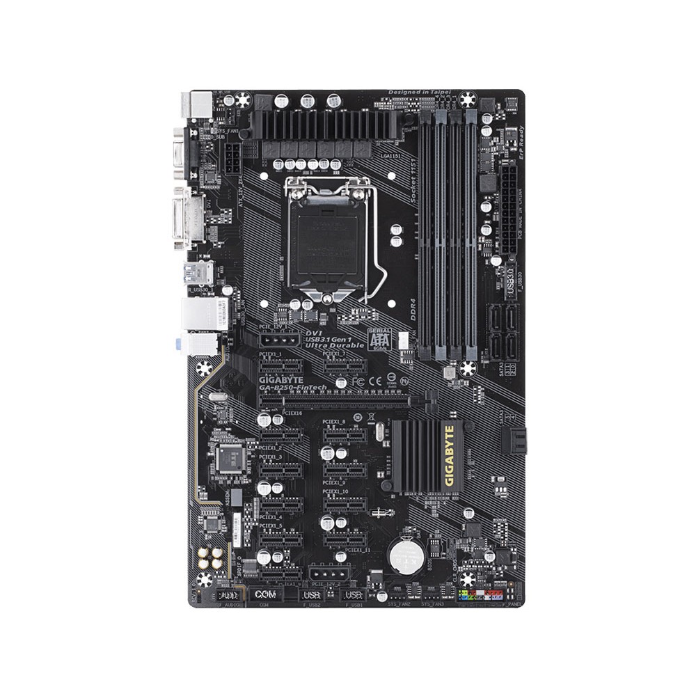 [Mã ELCL99 giảm 7% đơn 500K] Bo mạch chủ Mainboard Gigabyte GA-B250-FinTech- new 100% | BigBuy360 - bigbuy360.vn