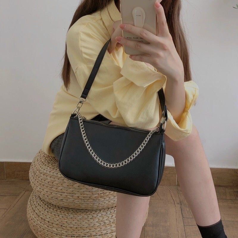 Túi xách nữ đeo chéo sét đôi phối đồ đẹp