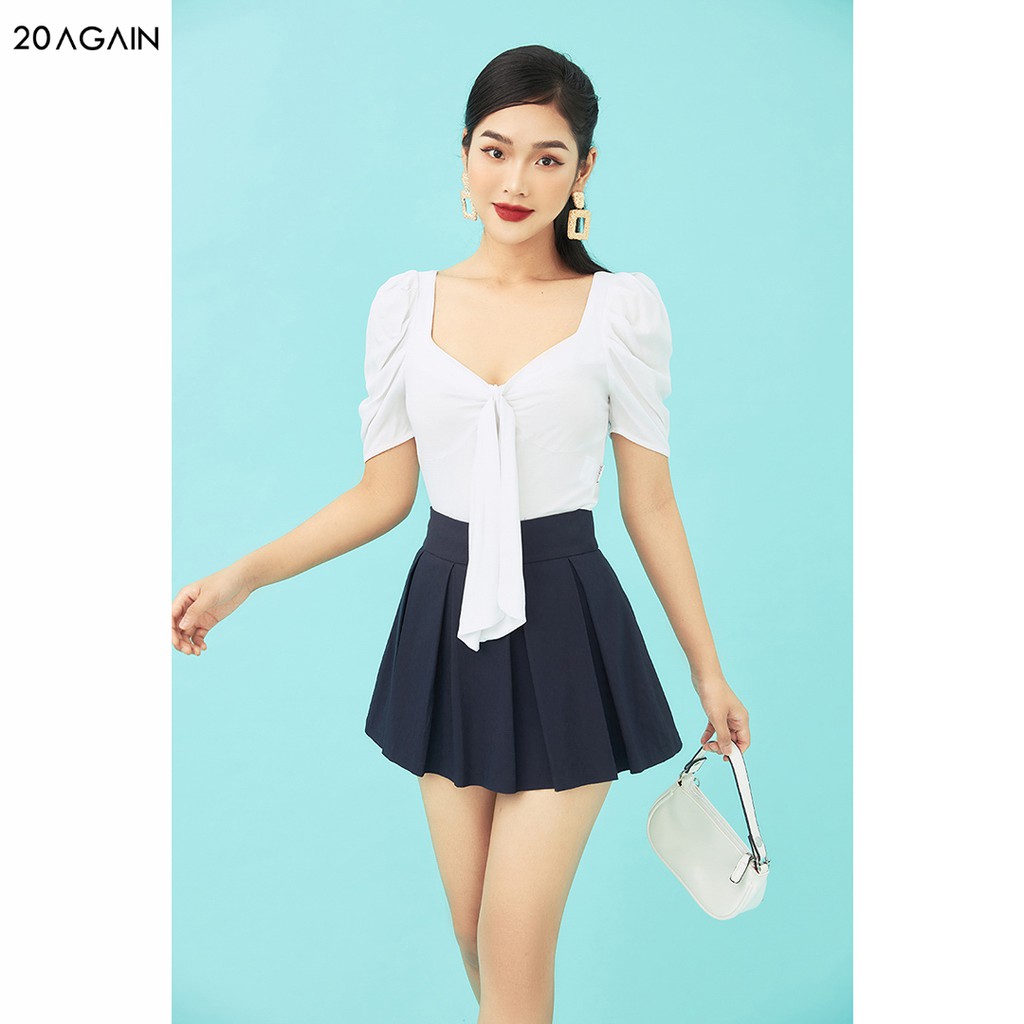 Áo Sơ Mi Thắt Nơ Ngực 20AGAIN ASW1054 | BigBuy360 - bigbuy360.vn