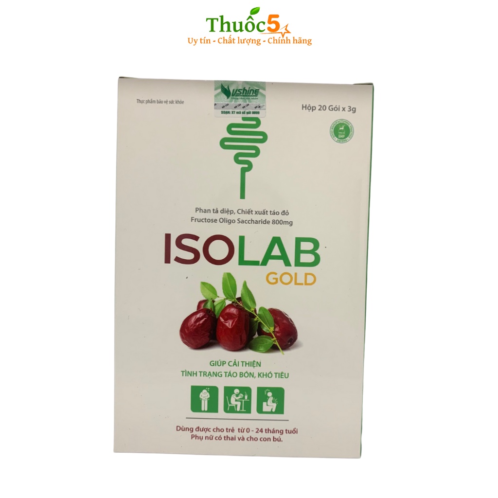 Cốm Nhuận Tràng Isolab Gold Hỗ Trợ Bổ Sung Chất Xơ Tự Nhiên, Cải Thiện Tình Trạng Táo Bón Hộp 30 Gói