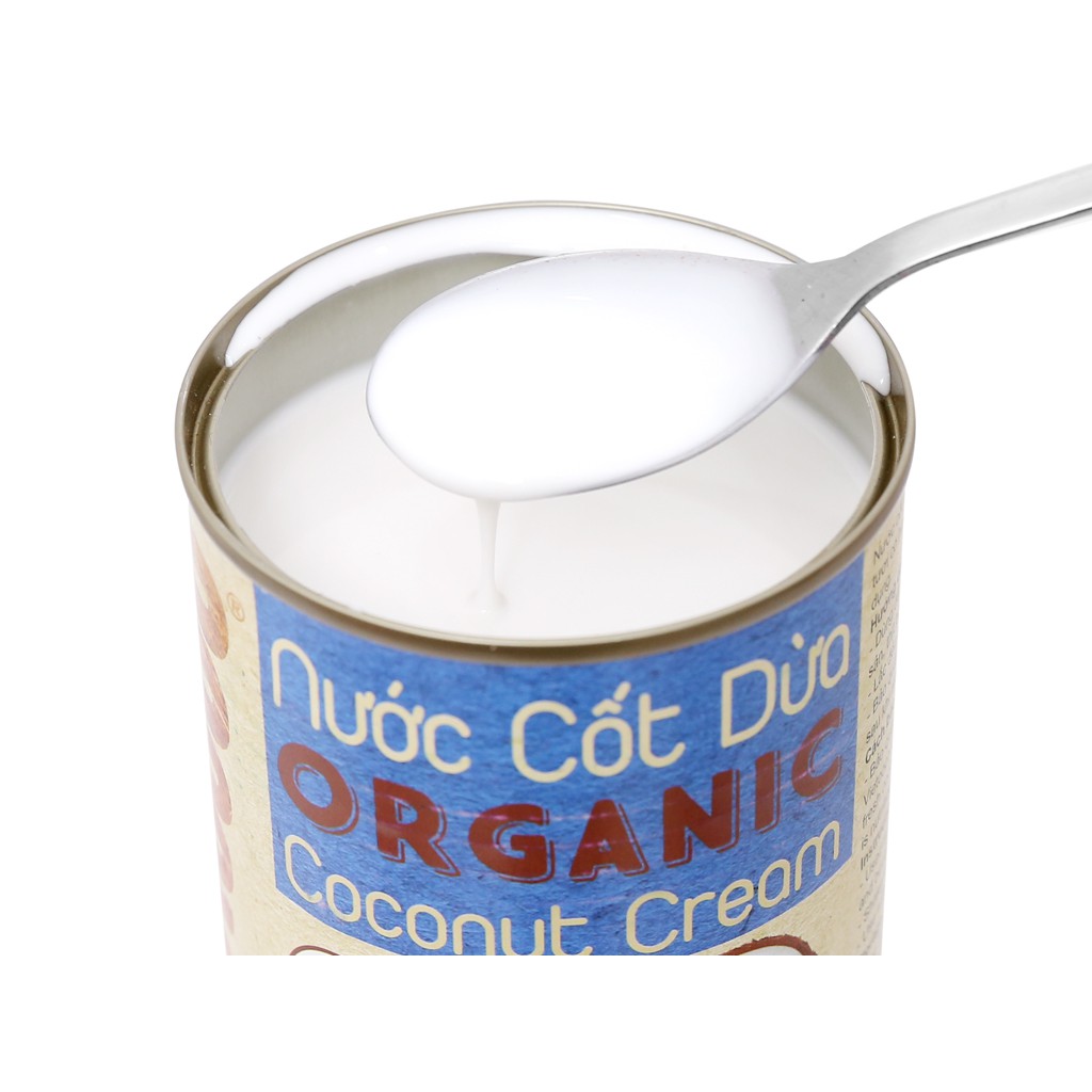 Nước cốt dừa Hữu cơ đóng lon dung tích 400 ml - Organic Coconut Cream