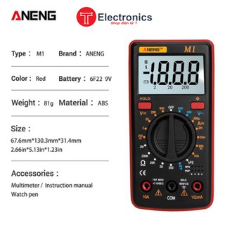 Đồng hồ kiểm tra dòng điện cầm tay đa năng aneng m1