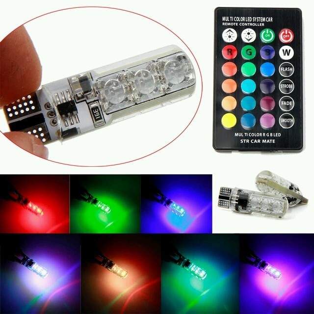 Đèn Led Xi Nhan Demi 19 Màu Có Remote Điều Khiển Từ Xa Cho Các Xe- BH 12T