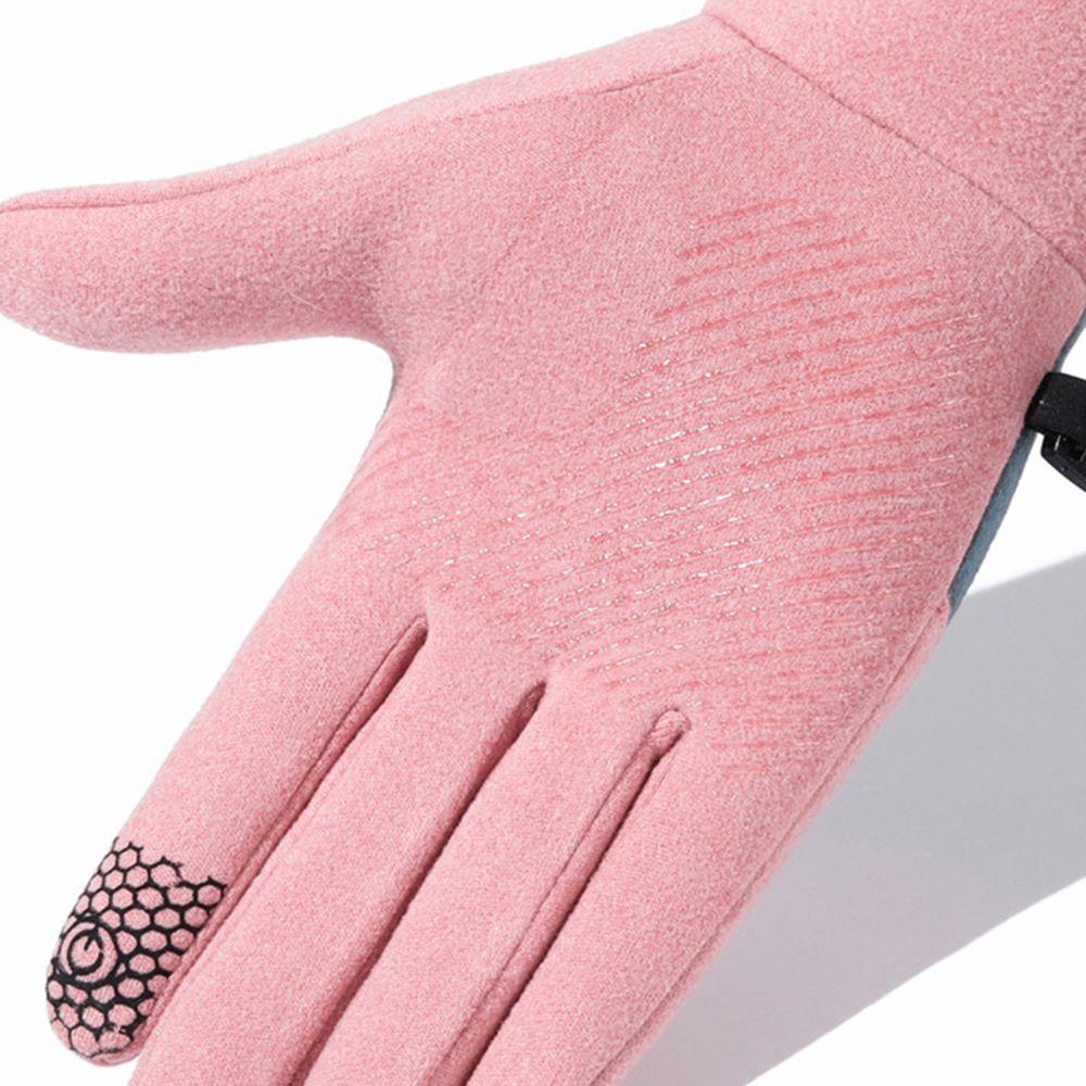 Găng Tay Nhung Giữ Ấm Chống Trượt Có Thể Chạm Màn Hình Cảm Ứng Dành Cho Nữ