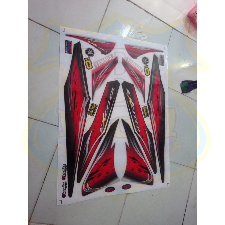 ( Quí khách vui lòng mang ra tiệm cho thợ dán ) Tem exciter 2006 bạc đỏ