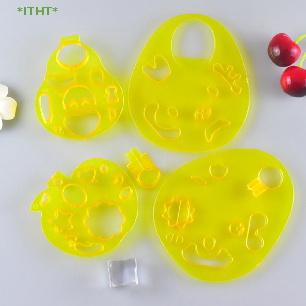 Bộ 2 / 3 / 4 Khuôn Làm Cơm Nắm Hình Biểu Tượng Cảm Xúc Độc Đáo Mới