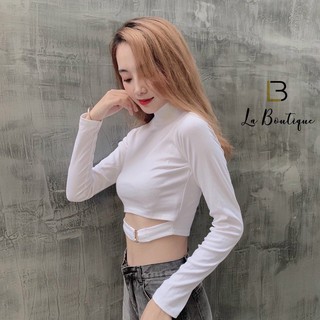Áo croptop Tay dài phối khoen eo xinh đẹp TTSA0803