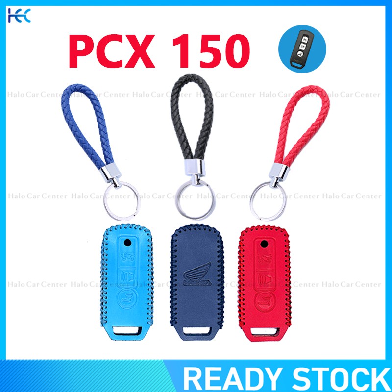 【Ready Stock】100% Genuine Leather Key Cover For Honda Pcx Sh 125 150 Motorcycle Scooter Remote-3 Buttons-keychain