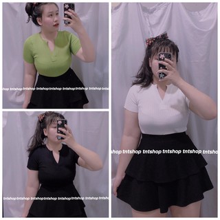 ÁO LEN CỔ V TRỤ - BIGSIZE 60-90KG - [Ảnh thật 100%]