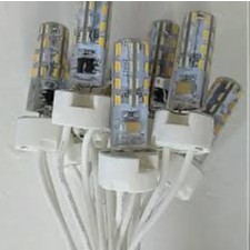 Combo 5 bóng led Gim 3W 220V và 5 chui đèn chân ghim G4 220V ( Trắng - Vàng)