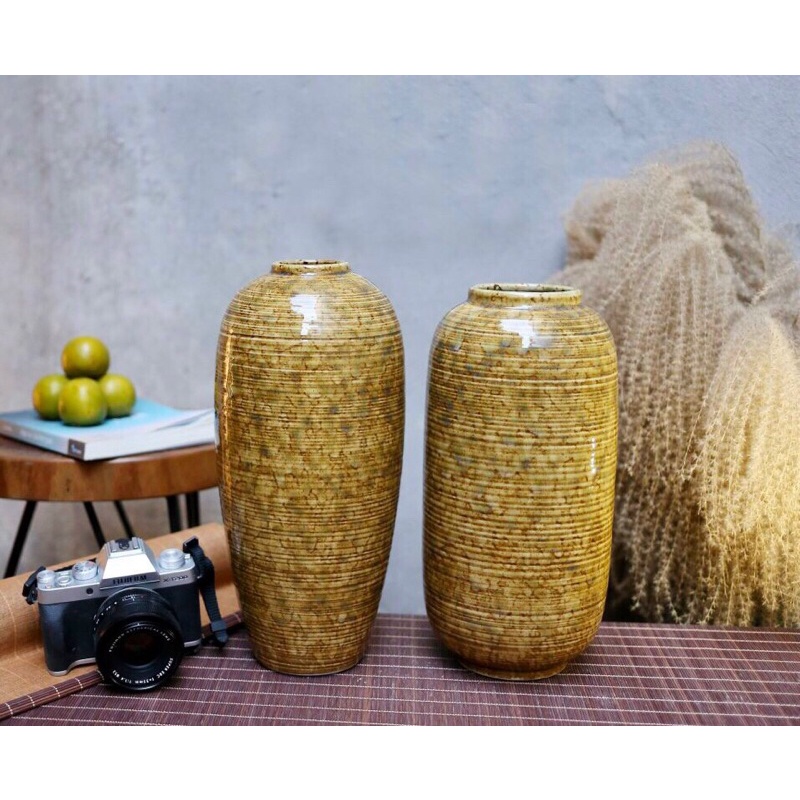 5 mẫu lọ hoa men gấm trang trí, cắm hoa cực đẹp (gốm Bát Tràng)