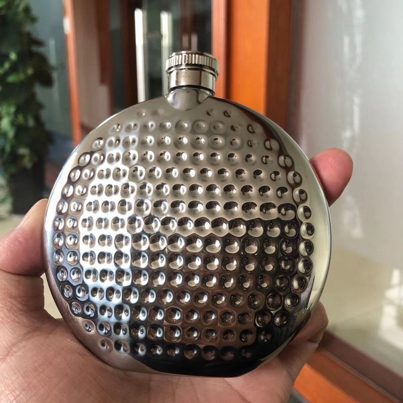 Bình tròn đựng rươu inox 304 dung tích 6oz 180ml