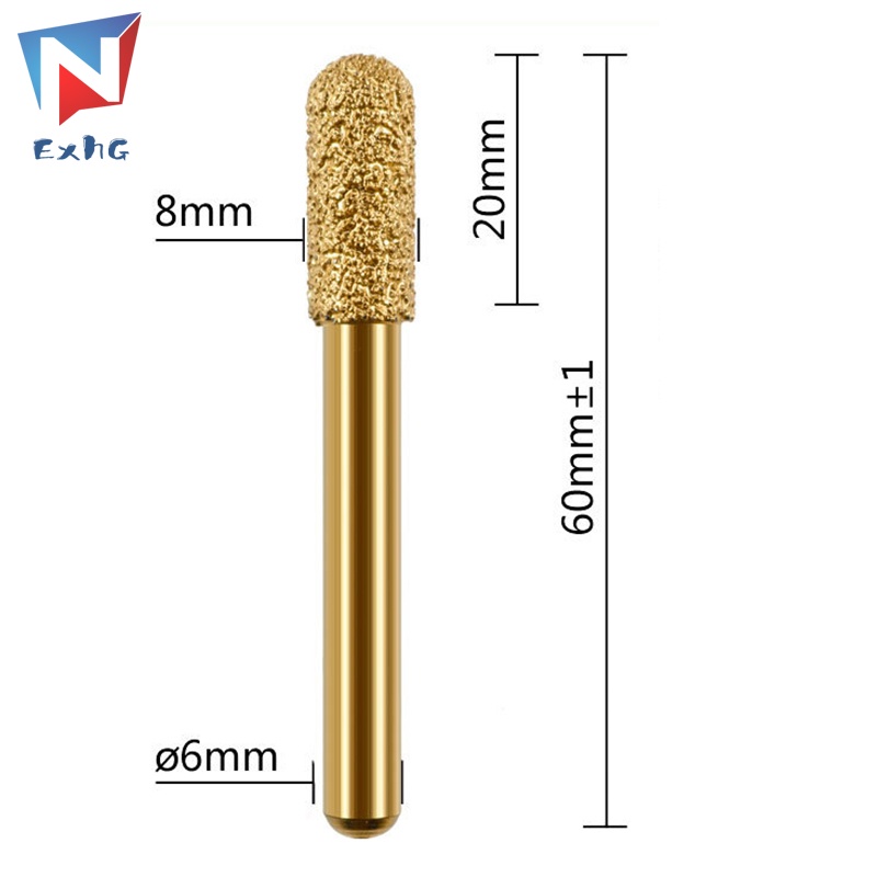 Mũi Khoan Mài Kim Cương 6mm Thông Dụng Cho Máy Khoan/Đá/Kim Cương