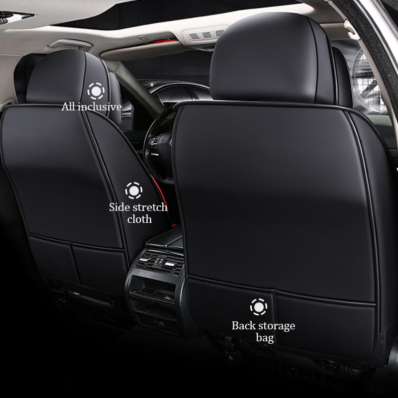 Đệm bọc bảo vệ ghế xe hơi SEAMETAL da PU phía trước/ sau có ngăn giữ đồ đa năng tiện lợi