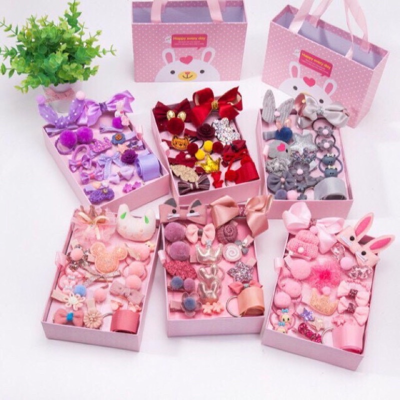 Nơ kẹp tóc cho bé 18cps phong cách Hàn quốc cực kỳ  dễ thương