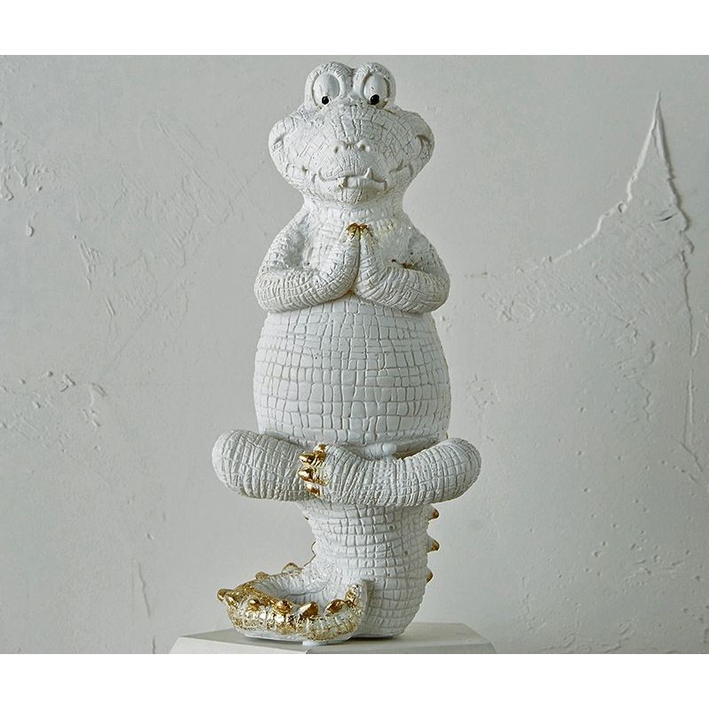 Tượng Cá Sấu Chúa Tập Yoga Home Decor Trang Trí Phòng Khách Scandinavia Modern Bắc Âu