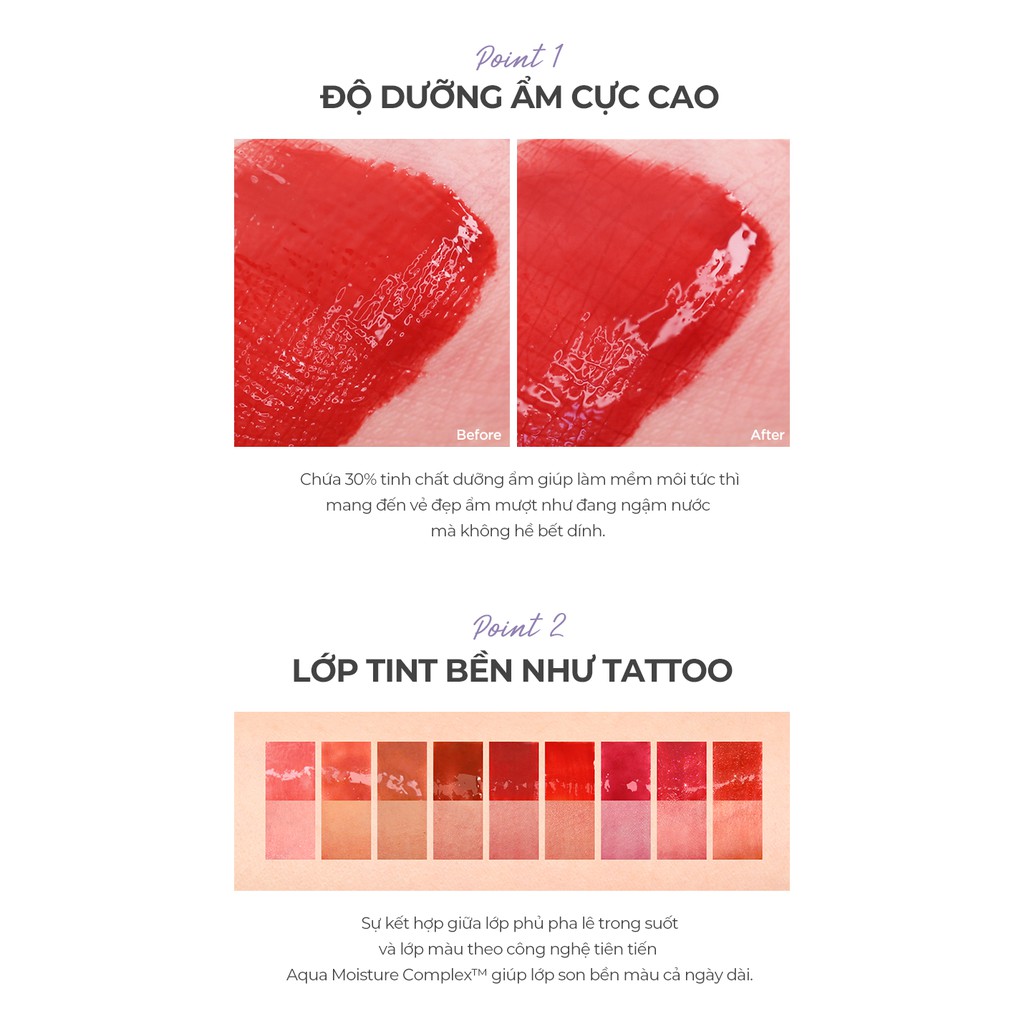 Son Tint Bóng Cho Đôi Môi Căng Mọng Merzy Aurora Dewy Tint 5.5g