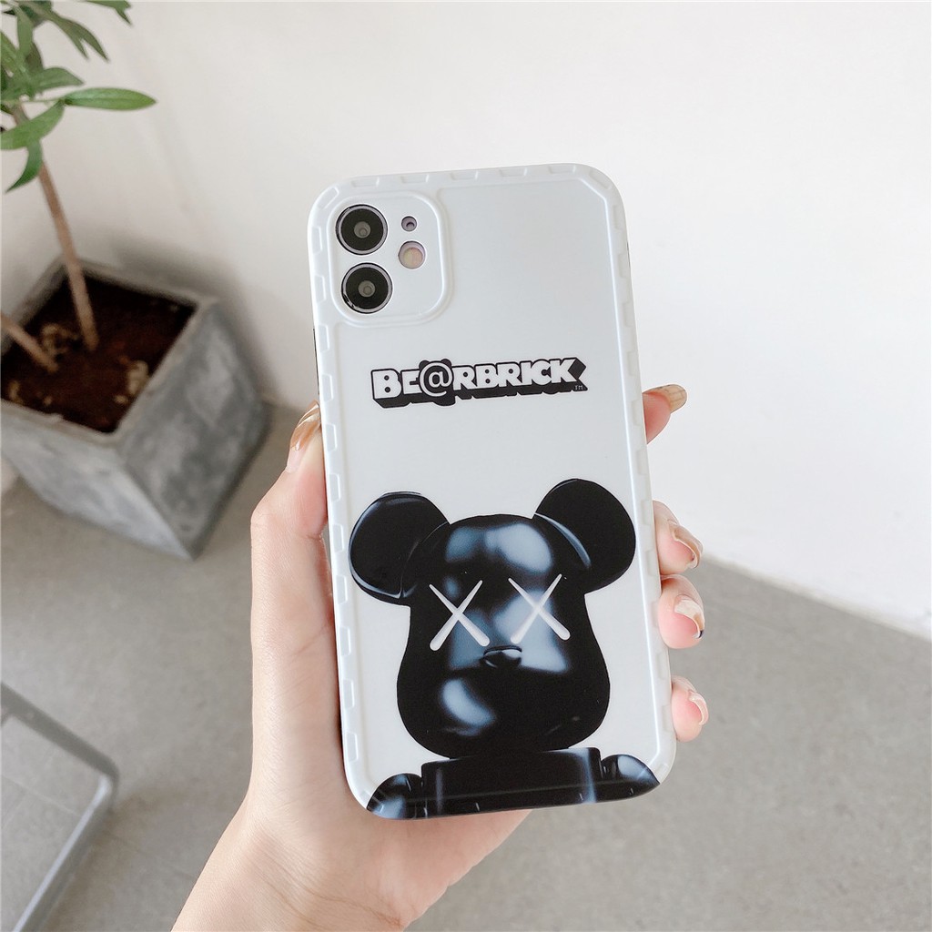 Ốp điện thoại nhựa mềm hoạ tiết Bearbrick G3930 cho IPHONE 12 MINI 11 PRO MAX 6 6S 7 8PLUS SE2 X XS XR XSMAX