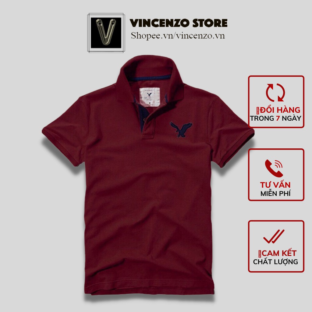 Áo thun nam tay ngắn đẹp có cổ polo hình đại bàng cao cấp mới | Áo polo Vincenzo Store | BigBuy360 - bigbuy360.vn