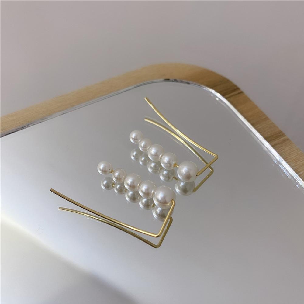 Khuyên Kẹp Vành Tai Họa Tiết Hình Học Đơn Giản Phong Cách Vintage Hàn Quốc