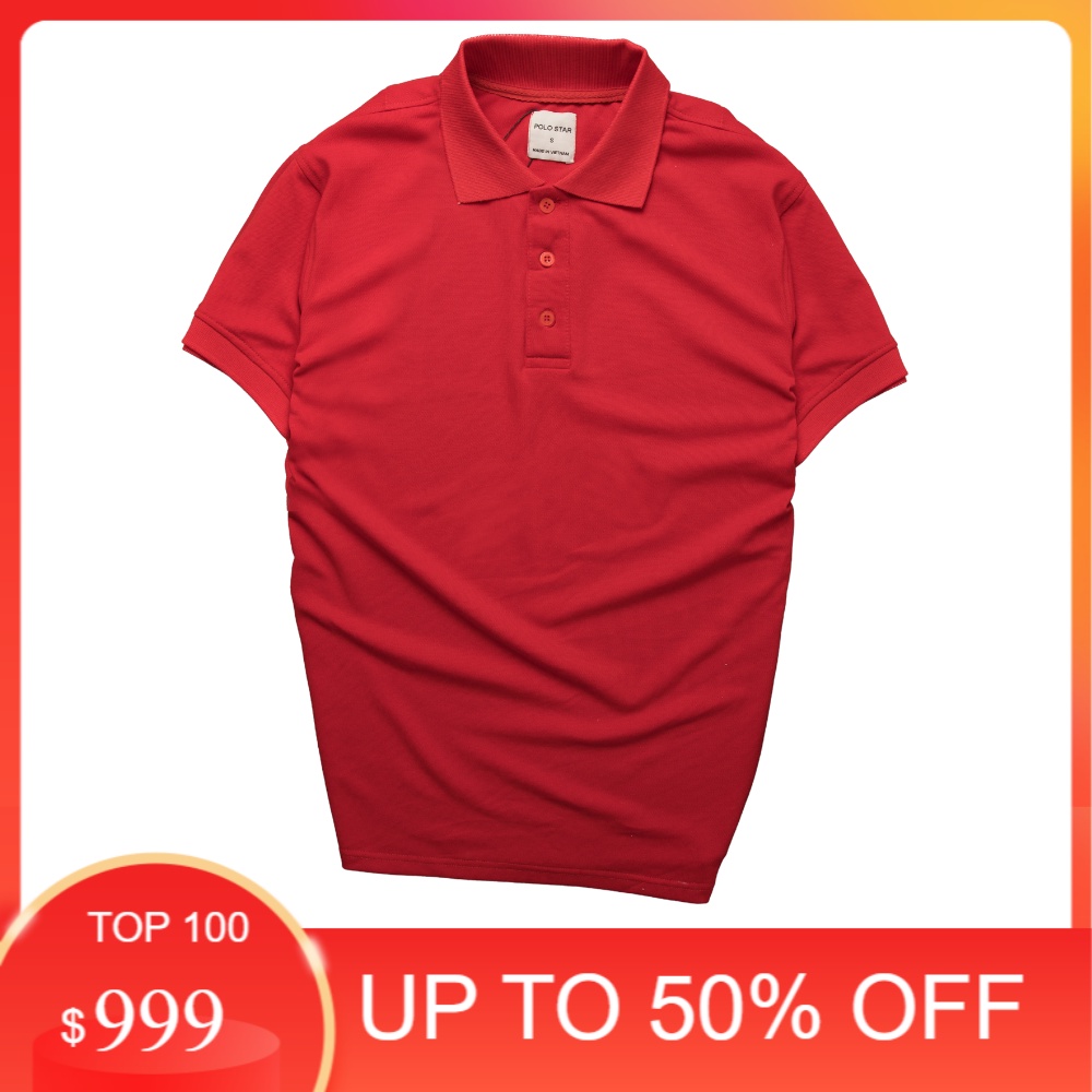 Áo thun nam POLOSTAR vải cotton cá sấu cao cấp,áo thun phong cách hàn quốc tay ngắn bo cổ dệt dày dặn chuẩn fom