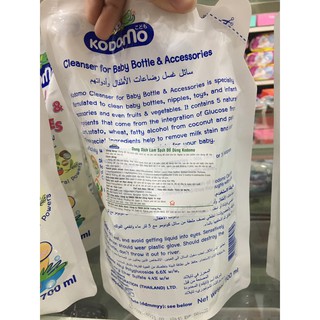 NƯỚC RỬA BÌNH SỮA KODOMO DẠNG TÚI 700ML