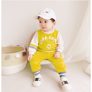 Bộ in chữ PAPA BEAR bé trai