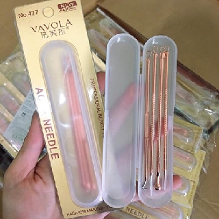 Bộ Dụng Cụ Nặn Mụn 8 đầu VAVOLA Thép Không Gỉ Acne Needle Fashion MakeUp Tools