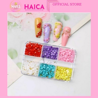 Khay phụ kiện hoa nhí 6 ô mix màu