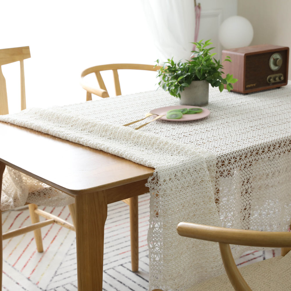 Mới 1pc 150 * 200 cm màu be len móc công đoàn người Anh khăn trải bàn hình dạng khăn trải bàn hộ gia đình dệt kim polyester khăn trải bàn đồ nội thất