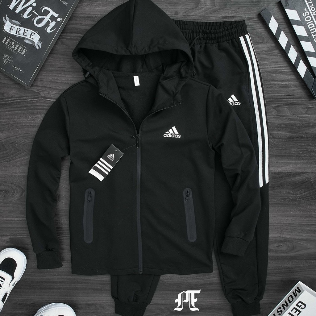 Bộ Nỉ Thể Thao Nam Cao Cấp Mũ Liền | BigBuy360 - bigbuy360.vn