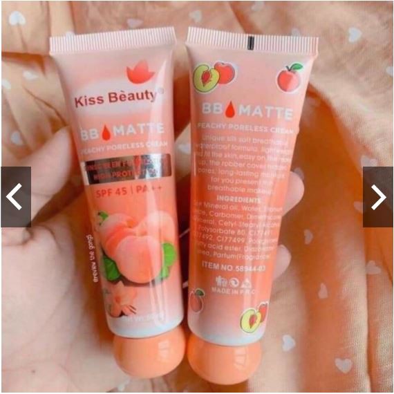 Kem nền BB Cream đào 2in1 của Kiss Beauty (có chống nắng SPF45 và che khuyết điểm) | BigBuy360 - bigbuy360.vn