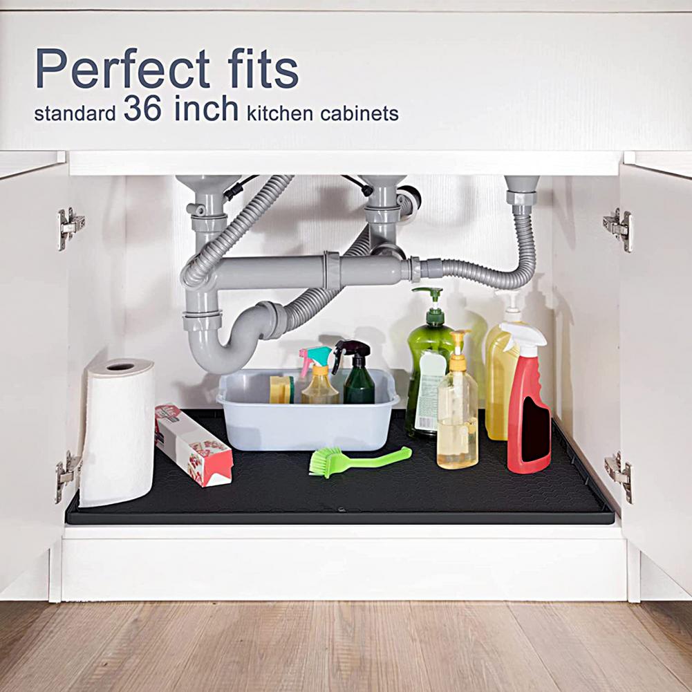 Miếng Lót Bảo Vệ Dưới Bồn Rửa Chén Chống Mùi Miếng Đệm Lớp Nỉ Lót Dưới Bồn Rửa Chén Chống Rò Rỉ Bảo Vệ An Toàn Thảm Silicone Lót Bồn Rửa Chống Thấm Nước Cho Nhà Bếp