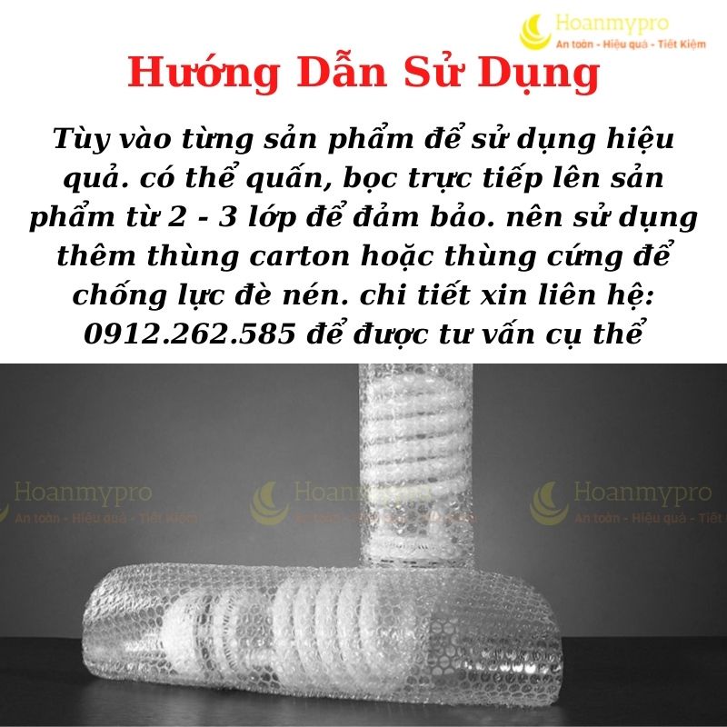 Xốp Khí Bọc Hàng Chống Sốc Giảm Va Đập Khổ Rộng 50cm Dài 100m BaoBiHoanmypro