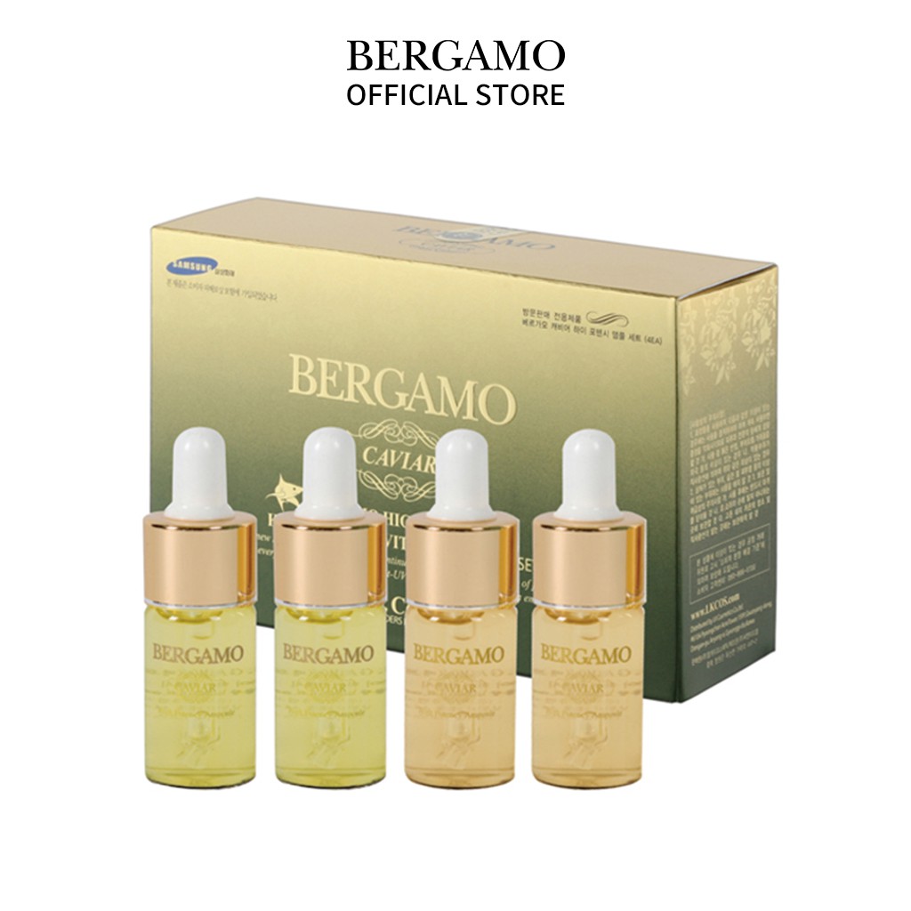 Bộ Tinh Chất Bergamo Caviar Ampoule 13ml*4 Chăm Sóc Da